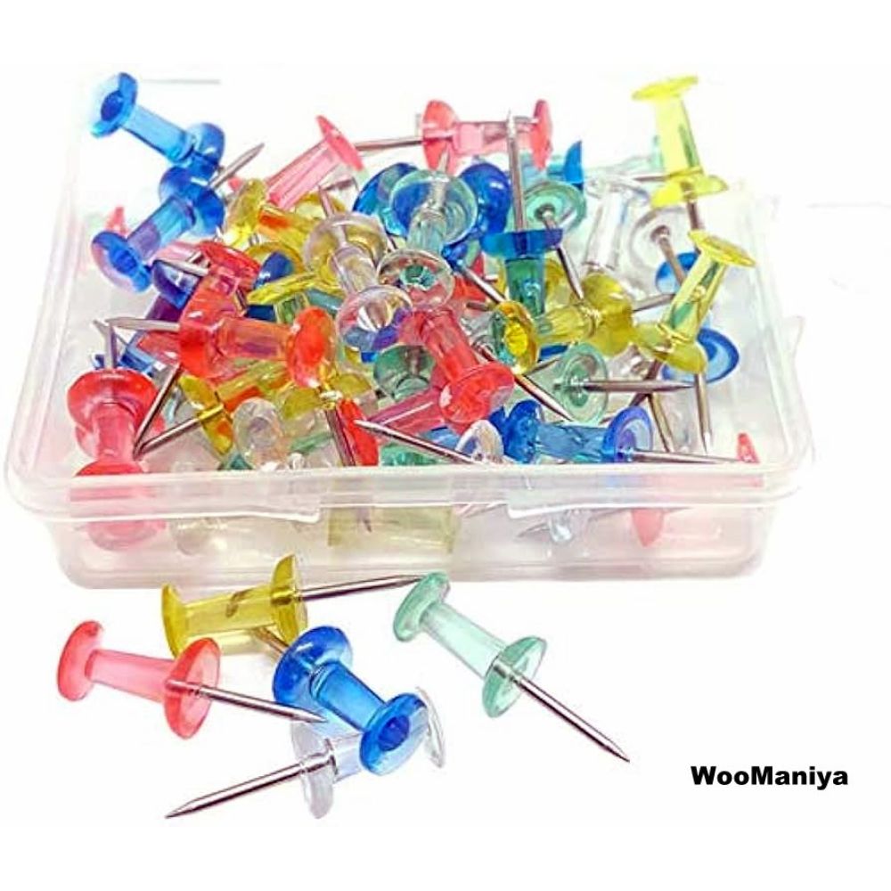 Push PIn 50 Pcs Opaque	Pvc Box Pkg