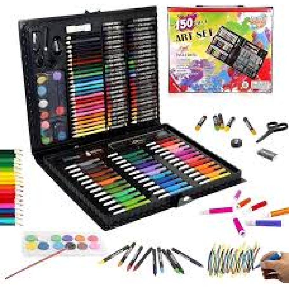 2 Layer Suitcase Colour Art Box 123 Pcs Box Pkg