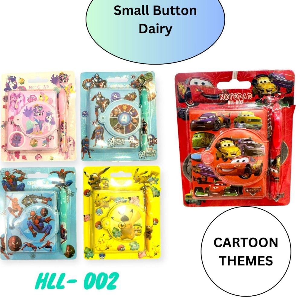 Small Button Dairy HLL-002 With Pen Blister Pkg
