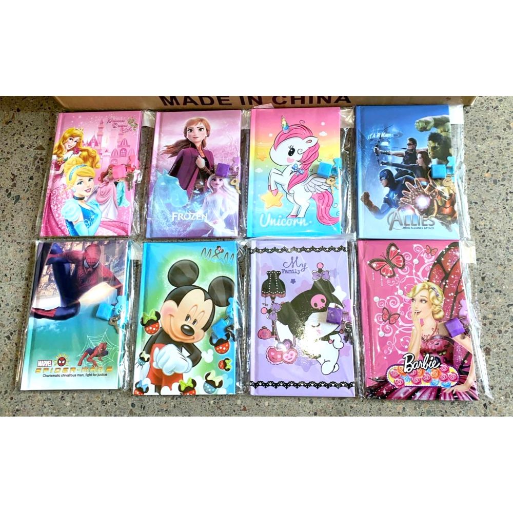 Lock Diary BIG	Cartoon Themes Opp Pkg
