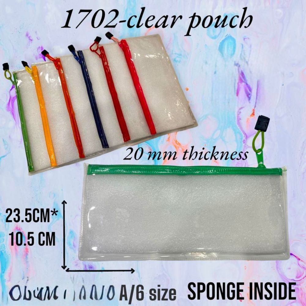 Pure Transparent Pouch  1702 A6	Opp Pkg