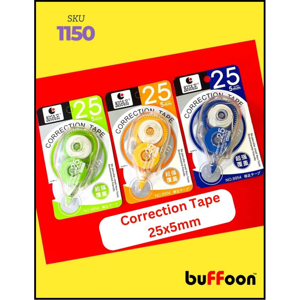 Correction Tape 8x5mm	jc_301 Blister Pkg