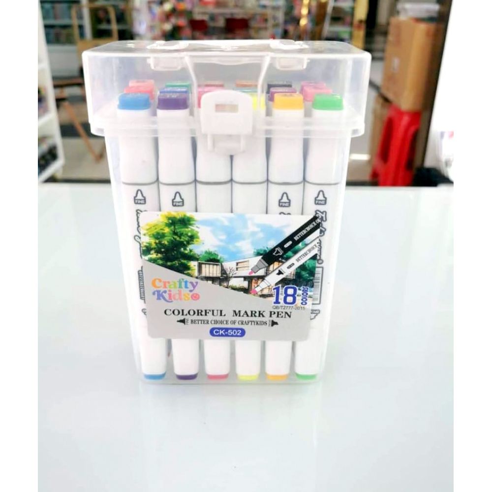 Dual Head Sketch Marker 18 Colour Box Pkg