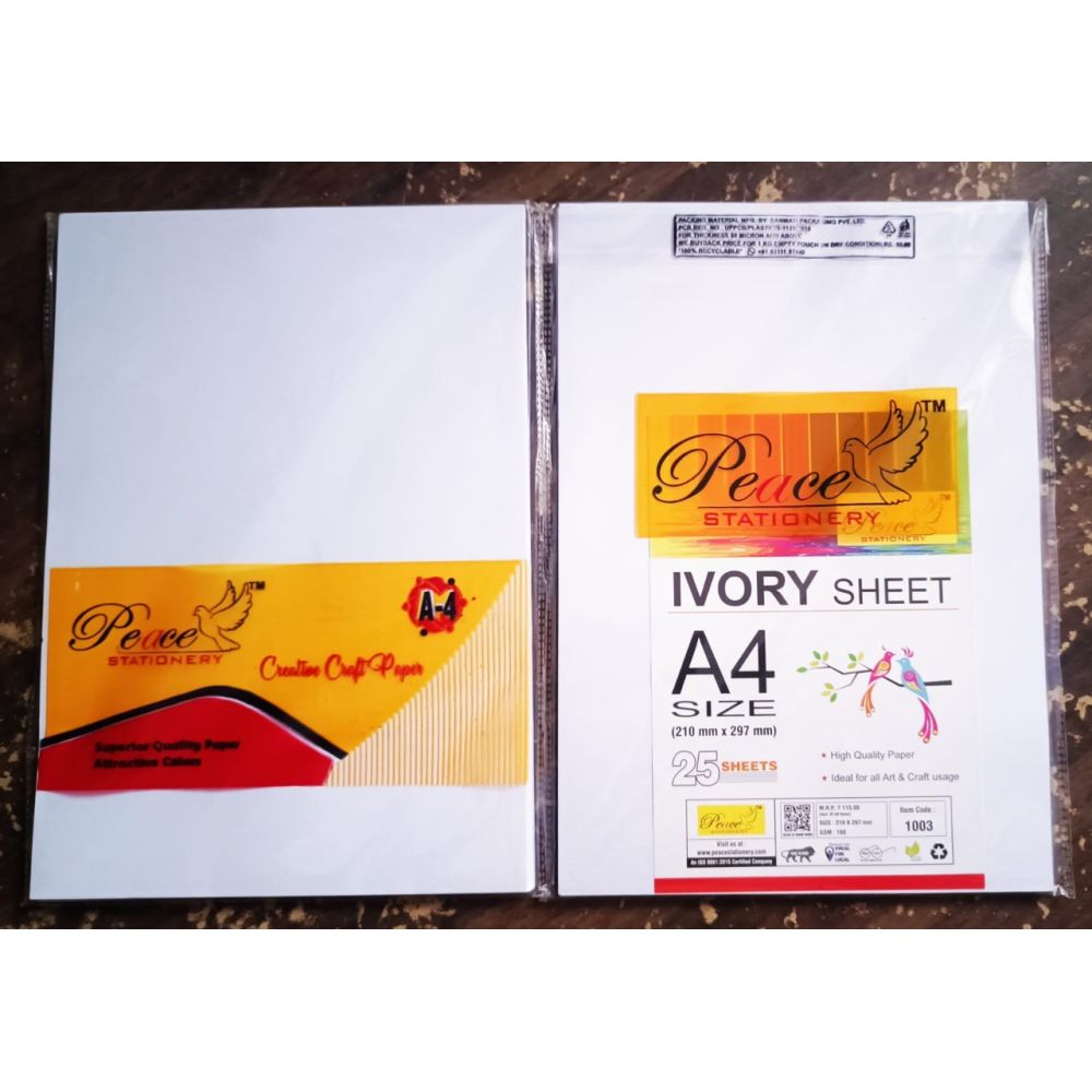 Ivory Sheet_A4_25Sheets_White_Opp Pkg