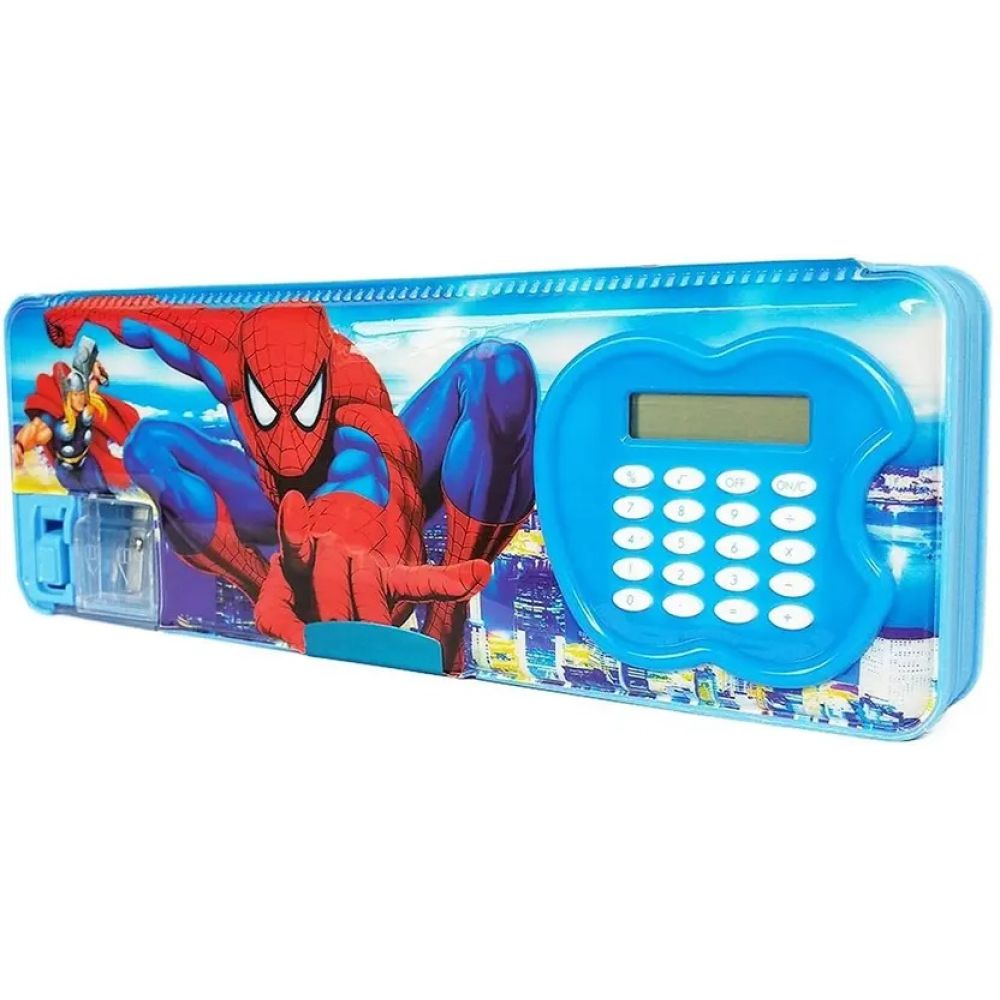 Magnet Pencil Box_Big_Apple Shape_Calculator & Dual Shapner_JC099_Opp Pkg