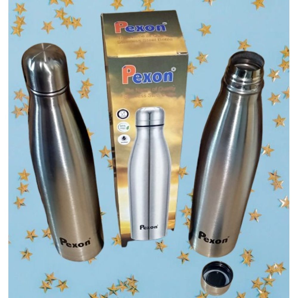 Oval & Round_Stainless Steel  Water Bottle with Strip_1 Litter_Box Pkg
