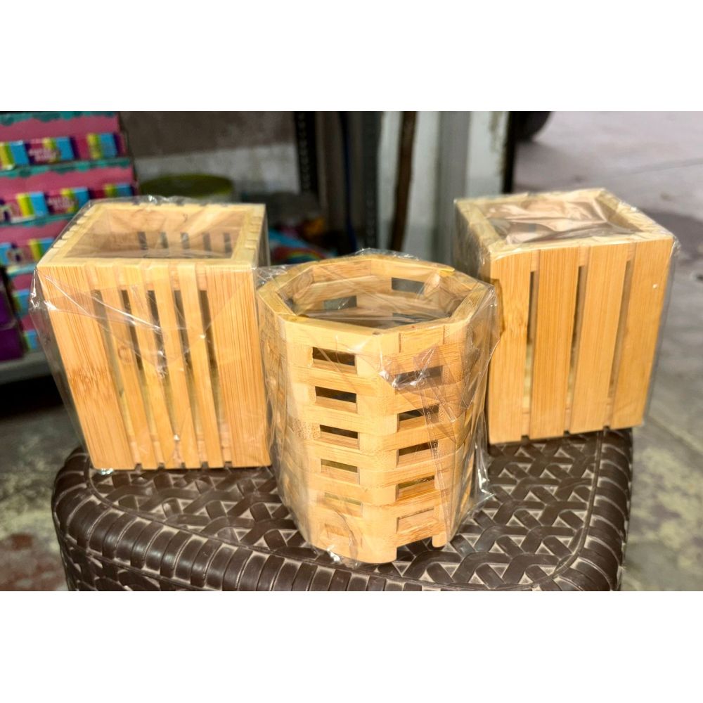 Bamboo Pen Stand/Round/Opp Pkg