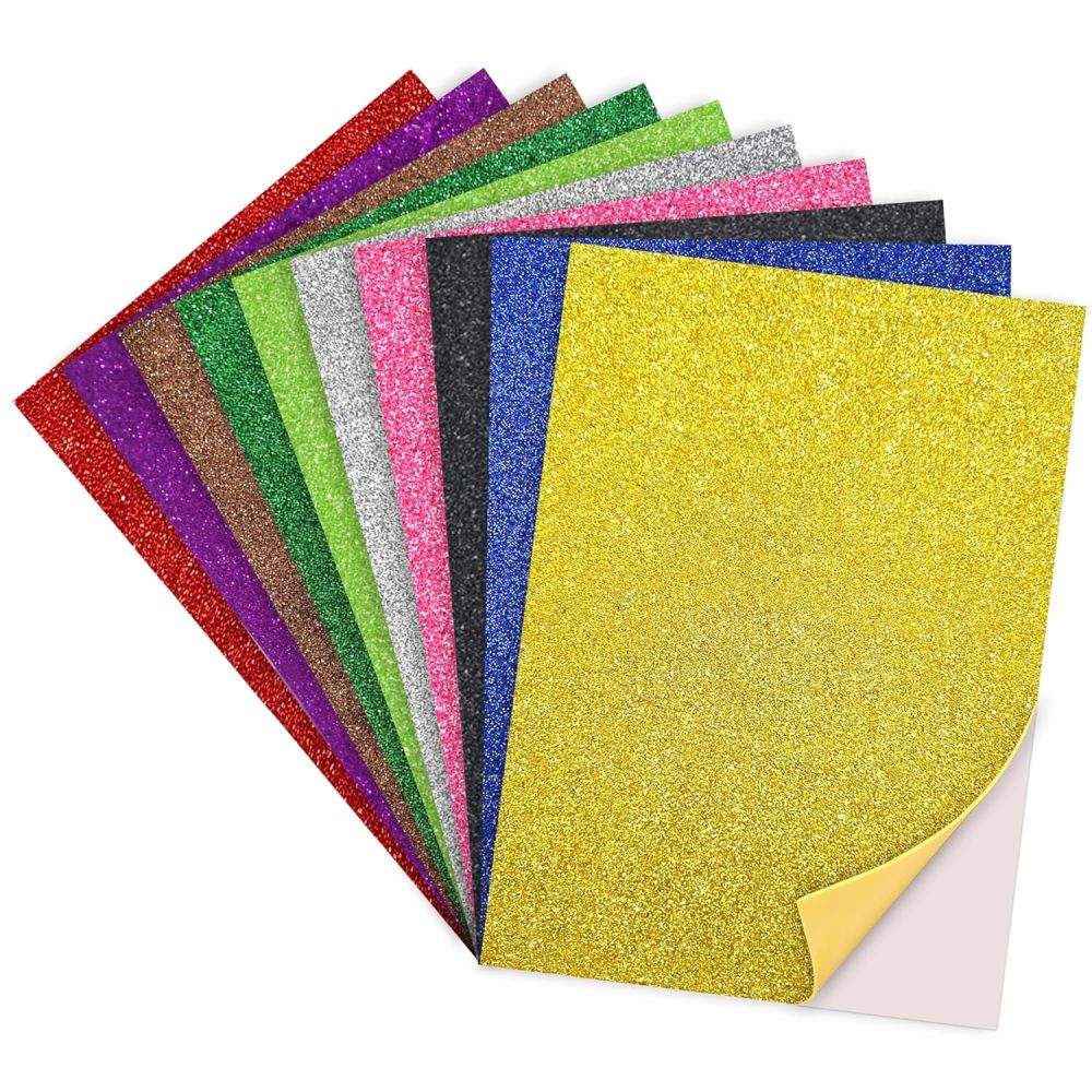 Glitter Sheet With Guming Single Color	Opp Pkg