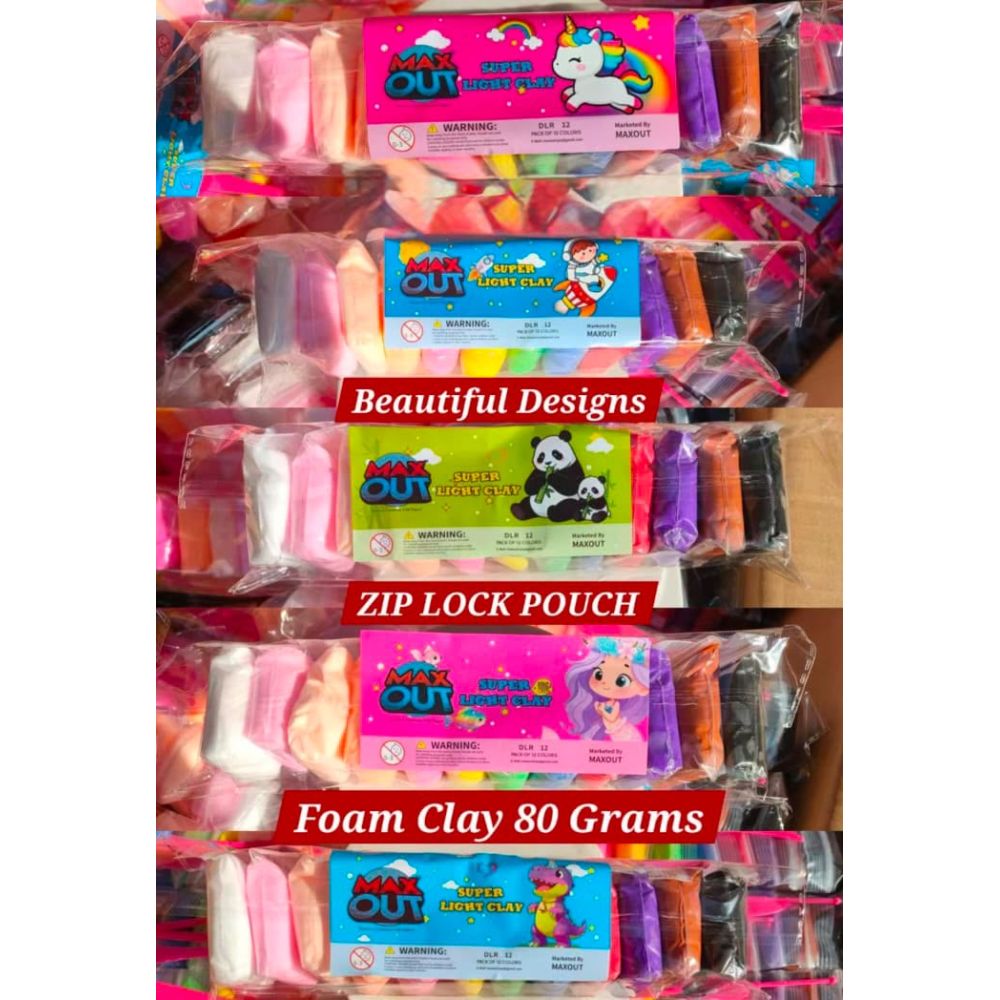 Small Air Dry Clay Zip Pkg 12 Pcs	Opp Pkg