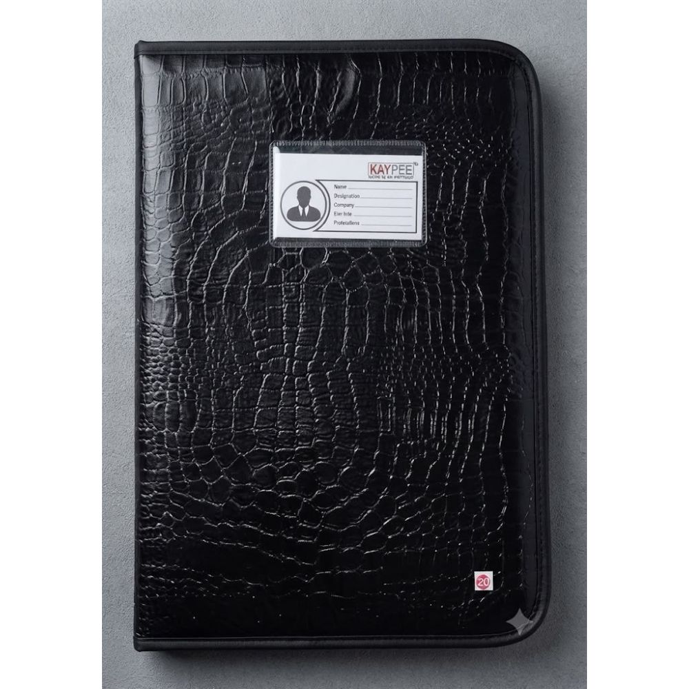Croc Portfolio File FS Premium PU Leather With  Heavy 20 leafs_Opp Pkg